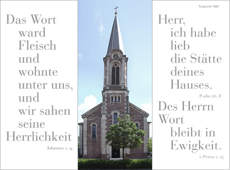 Die neoklassizistische Johanneskirche, links und rechts die Sakristeifenster.